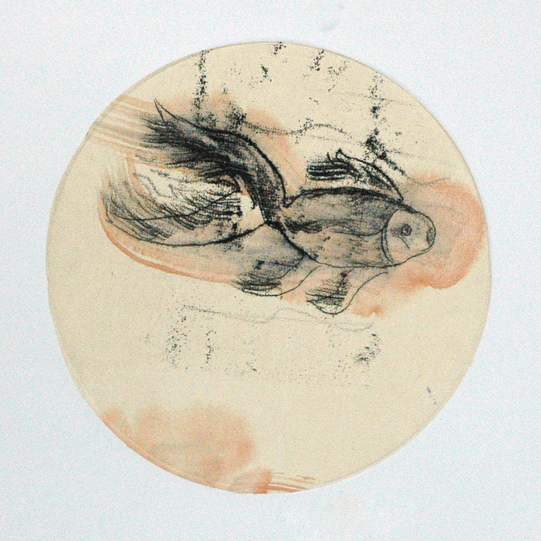 Chiné Collé Monotype_Poisson/Fish